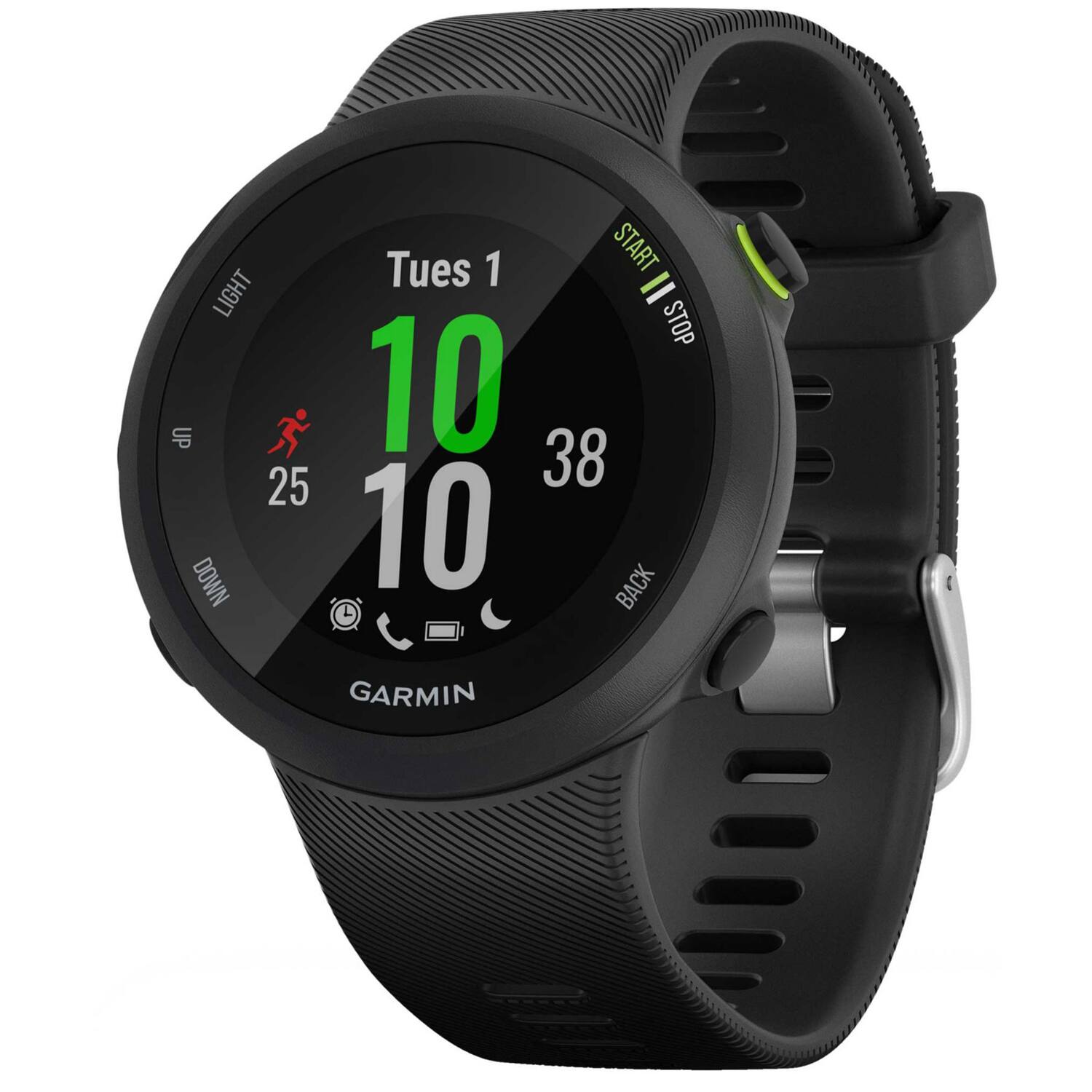 Garmin - Refurbished Excellent - Forerunner 45 GPS Heart Rate Monitor Running Smartwatch 010-N2156-05 - Black - (2019)