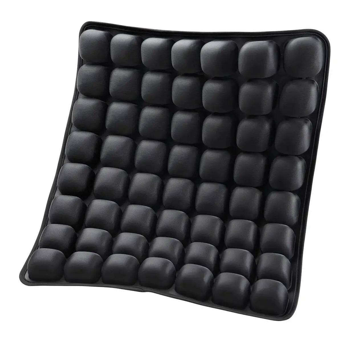 Front. Platinum-Level - Premium Inflatable Air Cell Seat Cushion for Wheelchair Office Car Travel Pressure Relief - Black.