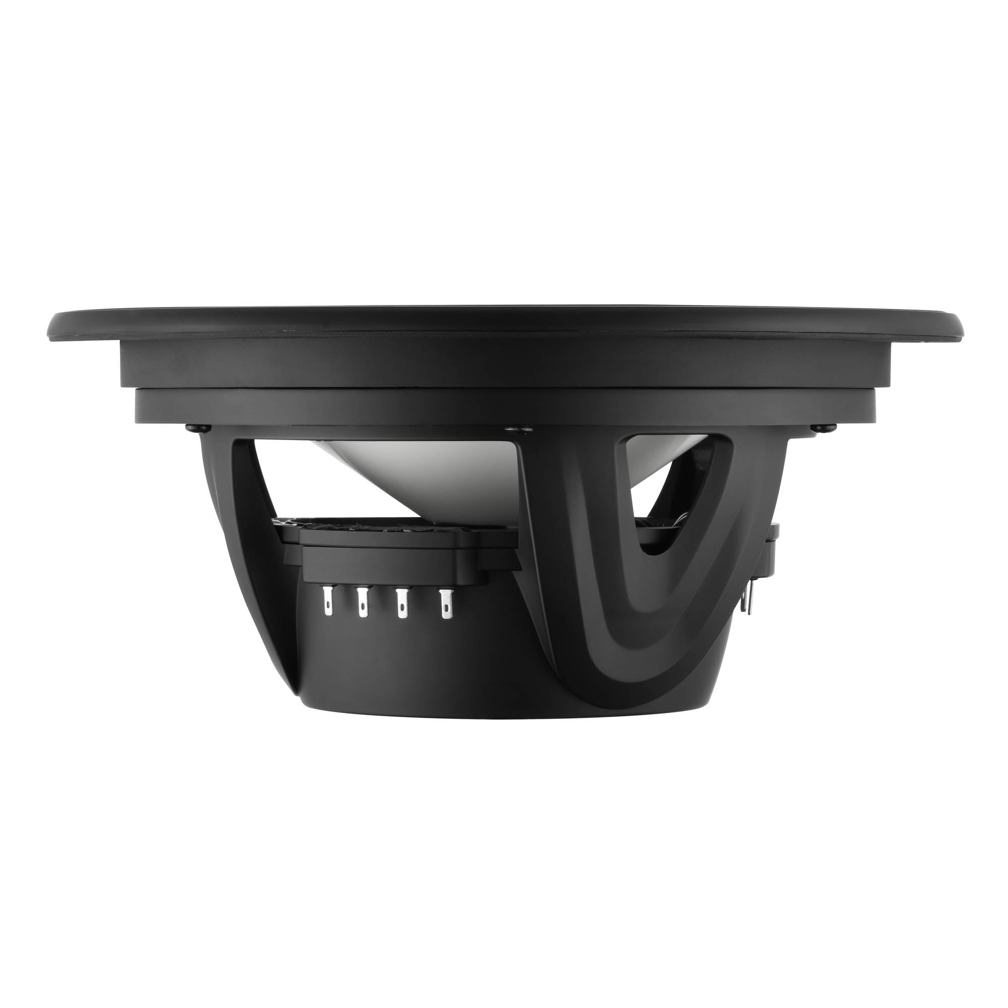 Alt View 4. DS18 Audio - NXL 8" 2-way Coaxial Speaker with Built-in Driver and Grille (Pair), 175W RMS 4-Ohm - Black.