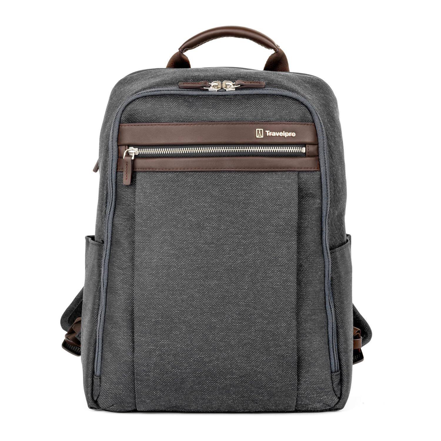 Front. Travelpro - Travelpro Platinum Elite Laptop Travel Backpack, Fits up to 16 Inch Laptop - Grey.