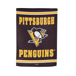 Evergreen Enterprises - Pittsburgh Penguins 12.5" x 18" Double-Sided Embossed Suede Garden Flag - Multicolor