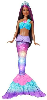 Mattel - Barbie Barbie Dreamtopia Twinkle Lights Mermaid, Brunette with Purple Streaks - Collectibles - Multicolor