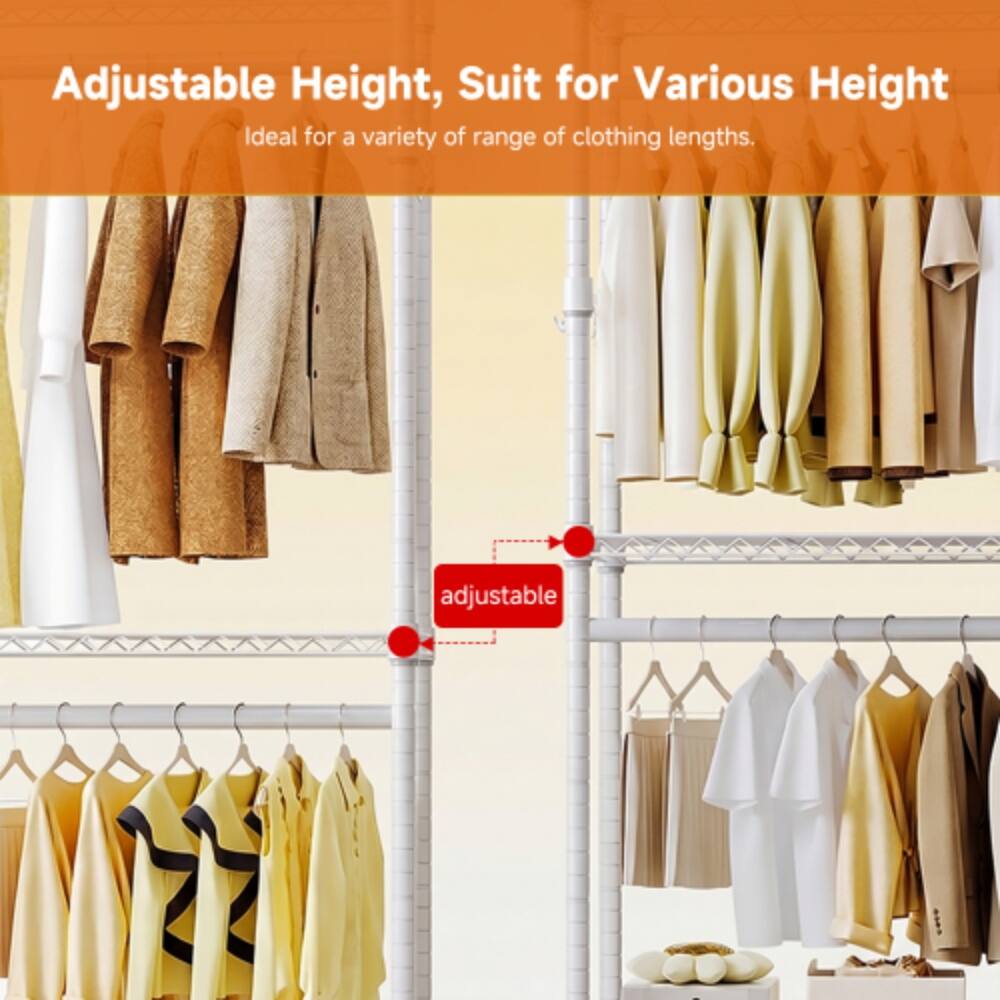 Adjustable Height, Suit for Various Height  
Ideal for a variety of range of clothing lengths.