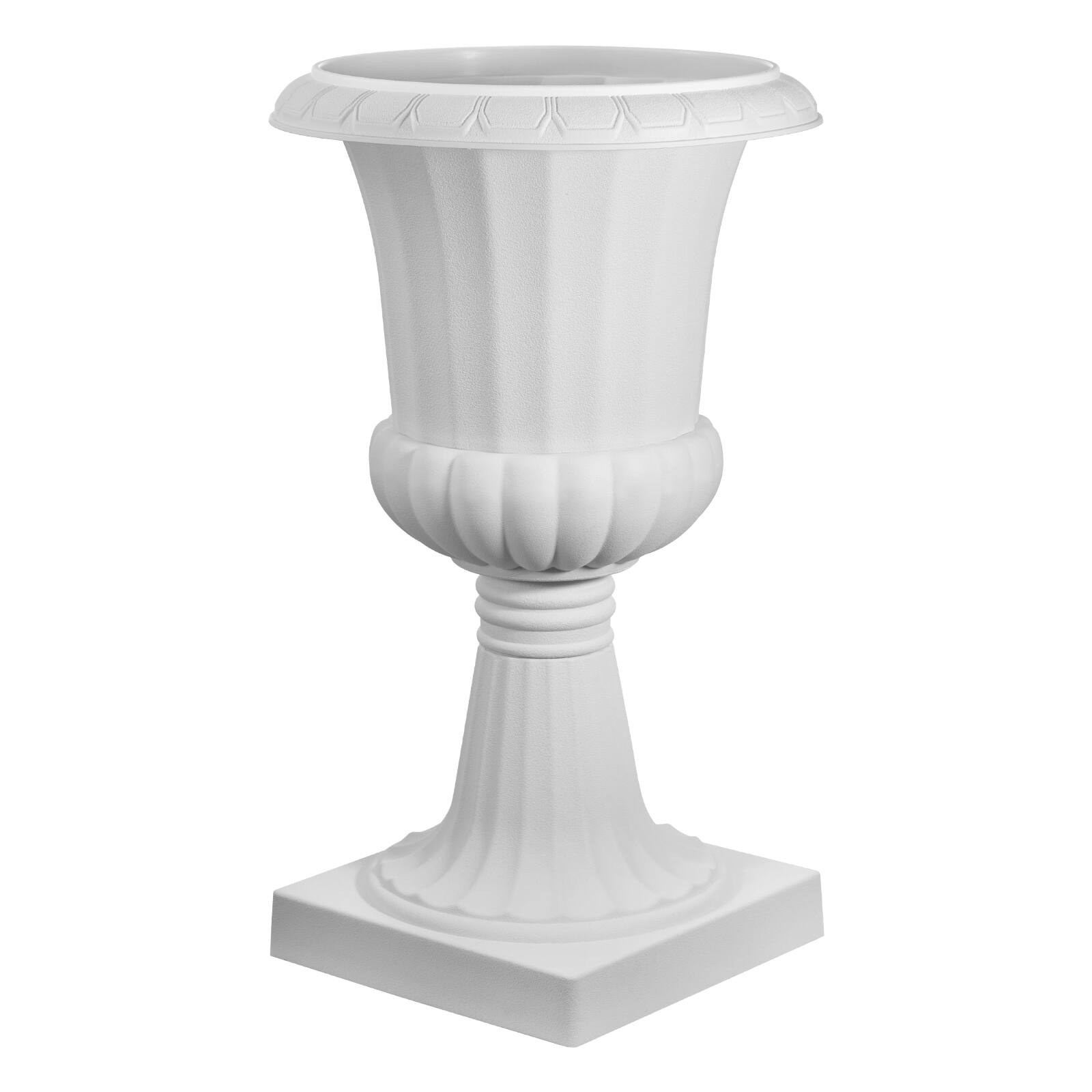 Alt View 5. VEVOR - Plastic Urn Planters, 15.8 x 26.4 Inch, 2 Pack White Classic Flower Pots Front Porch Planters, Indoor & Outdoor Vase - Black.