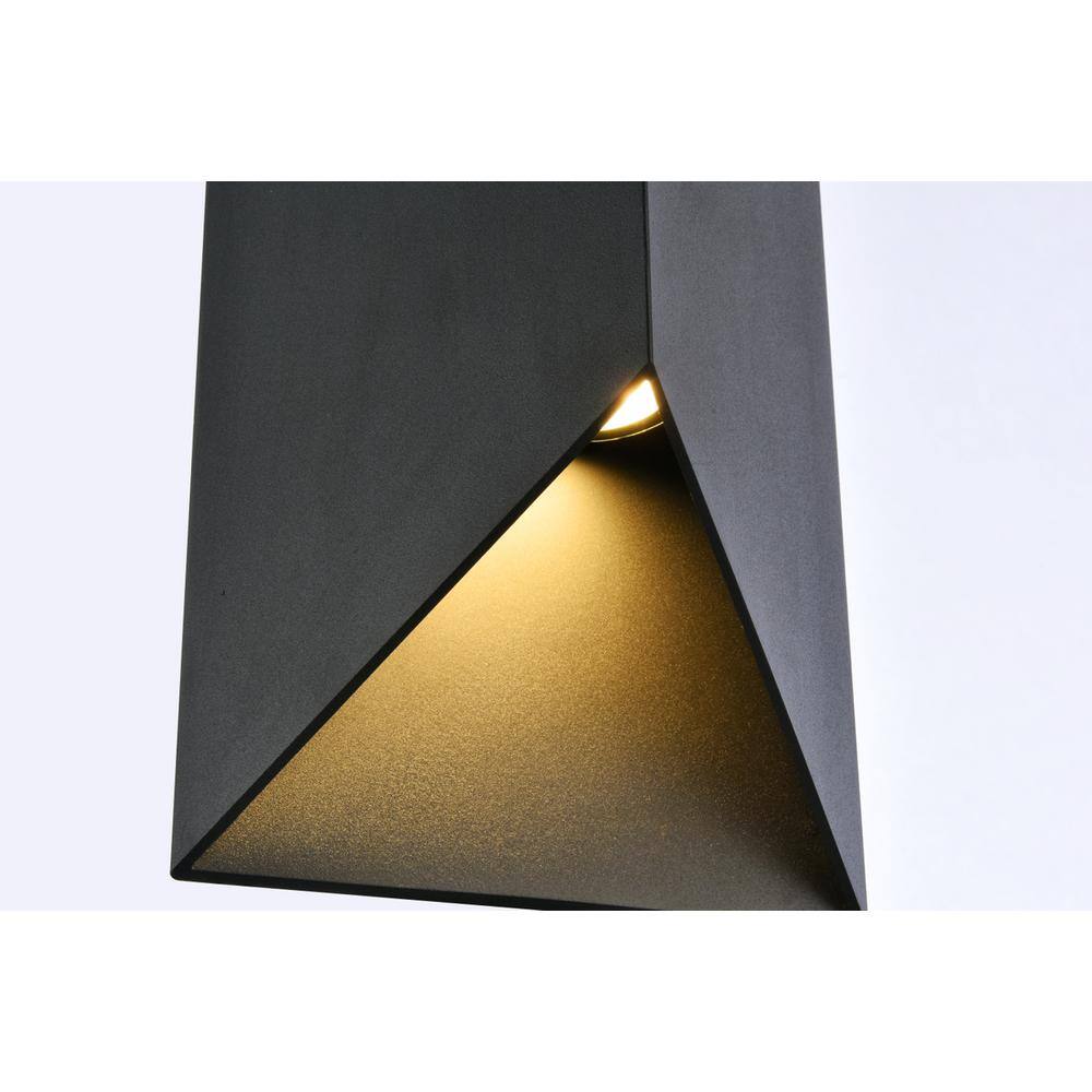 Alt View 3. Living District - Raine Integrated LED wall sconce in black - Black.