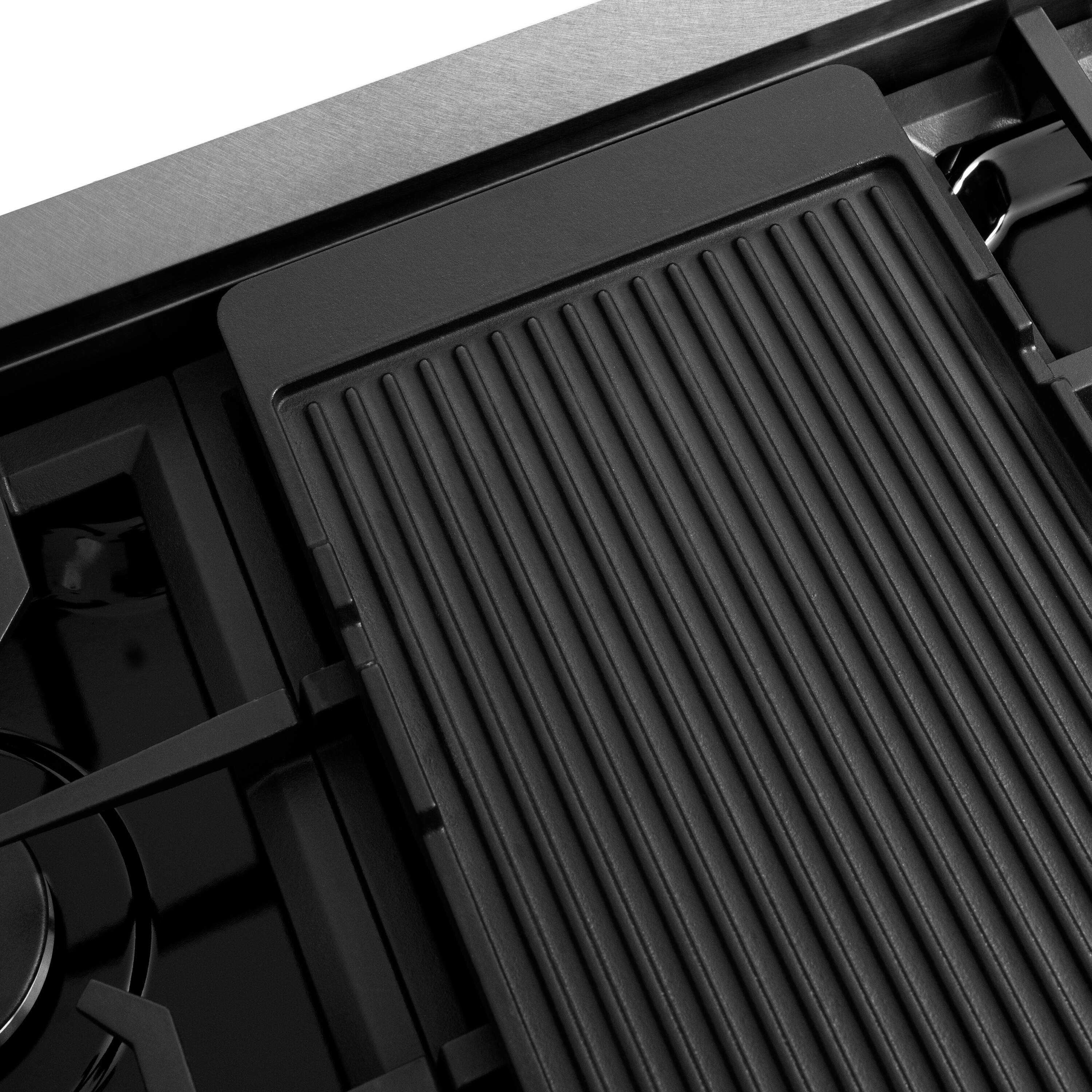 Alt View 11. ZLINE - ZLINE 48 in. Paramount Gas Rangetop with 8 Burners (SRTS-48) - Stainless Steel.