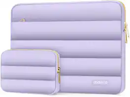 mosiso - Puffy Laptop Sleeve 15-15.6 inch for MacBook Pro 16, HP Dell ASUS Acer Toshiba Lenovo Notebook - Purple