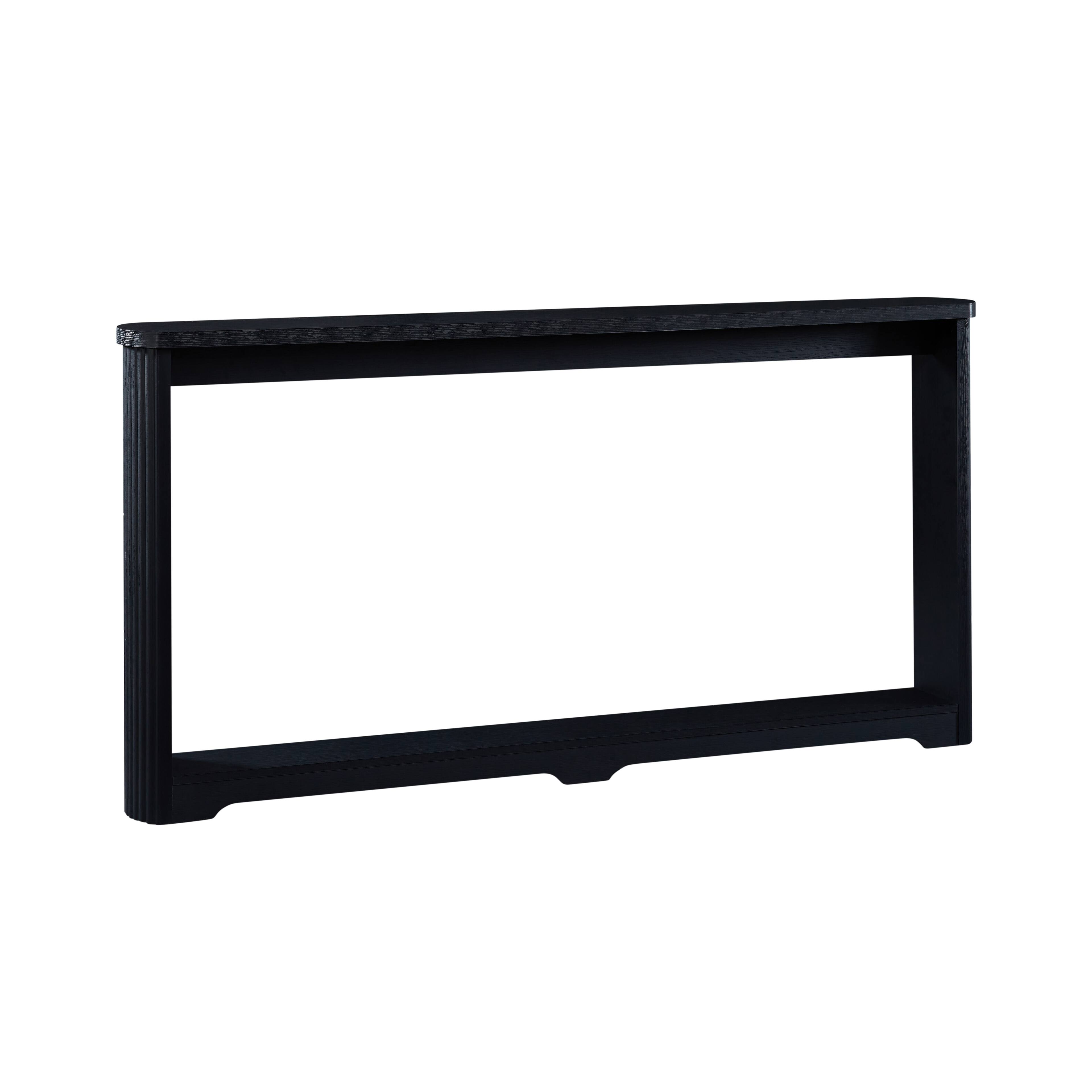 Back. Kadyn - Kadyn Corrugated Storage Table, Narrow Sofa Console, Entranceway & Corridor, Space-Saving Solution, MDF, Black - Black.