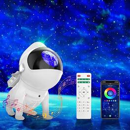 ACJPR - Star Projector Space Dog with Remote, Bluetooth Speaker, White Noise Night Light, Galaxy Projector for Kids and Home The