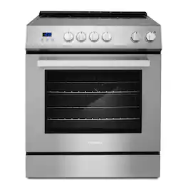 COSMO - COS-ERD304K 30 in. Stellar Collection 5.0 cu. ft. Electric Range with 4 Burner Glass Cooktop and Convection Oven - Stainless Steel