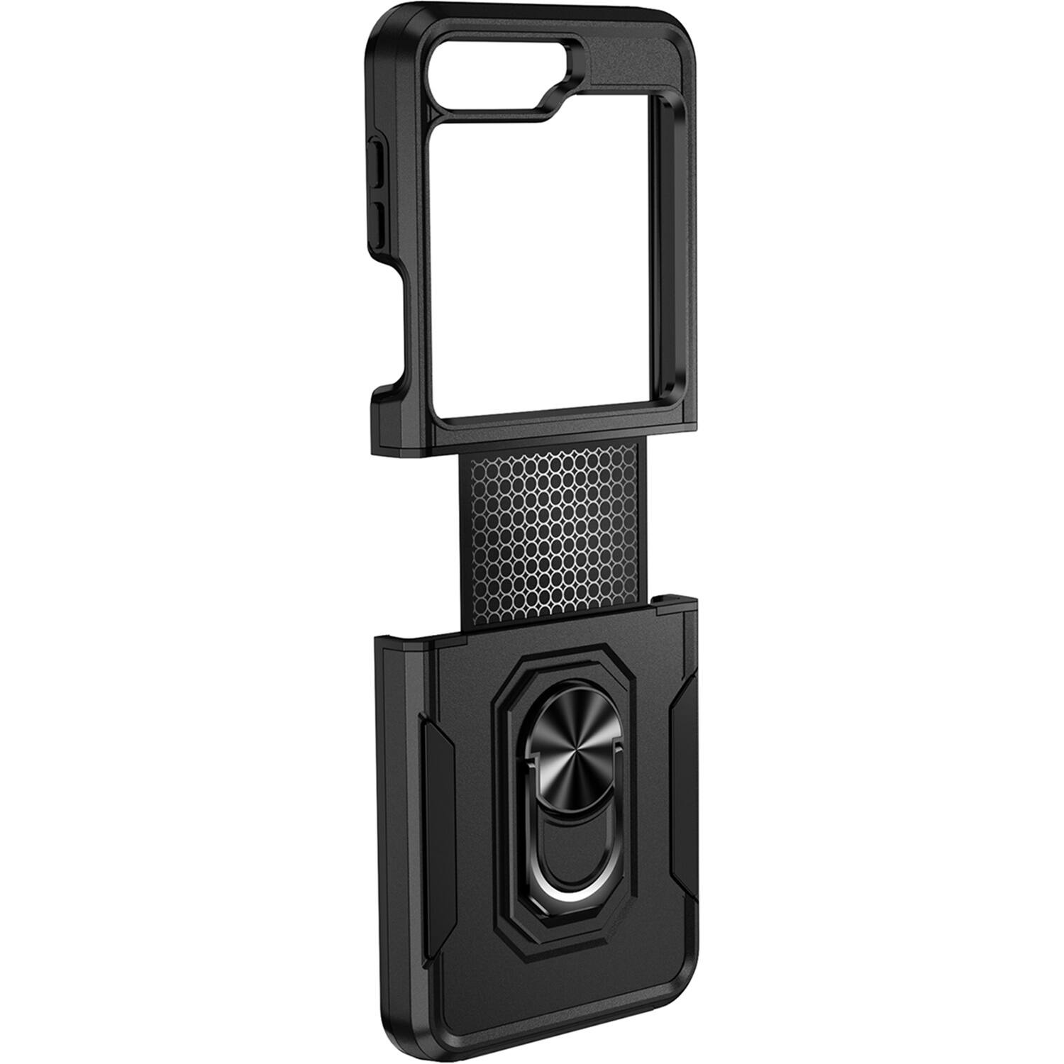 Alt View 12. SaharaCase - Heavy Duty Kickstand Case for Samsung Galaxy Z Flip5 - Black.
