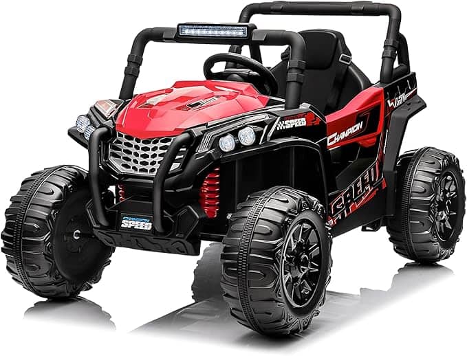 GARVEE - 12V Kids Electric Car, Parent Remote, LED Lights, Spring Suspension, AUX, Seatbelt. Ages 3-7 - Red price history on PriceWatchPro