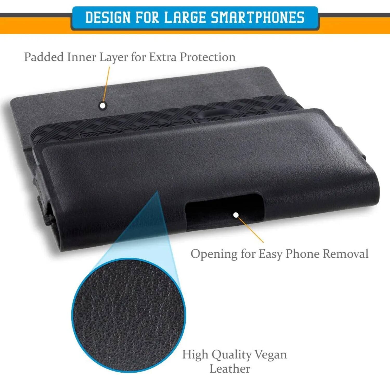 DESIGN FOR LARGE SMARTPHONES

- Padded Inner Layer for Extra Protection
- Opening for Easy Phone Removal
- High Quality Vegan Leather