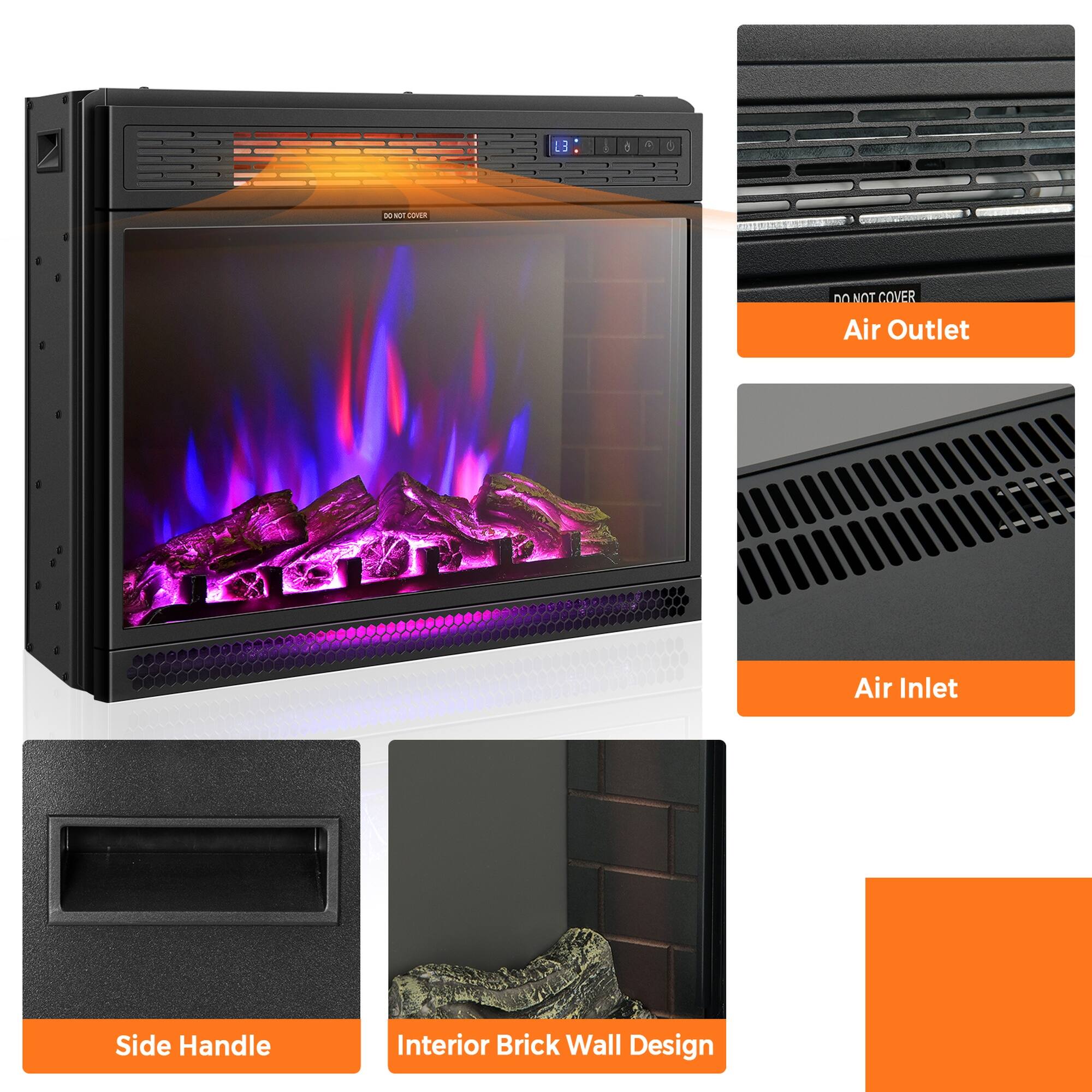 LB  
IN  
COVER  
DO NOT COVER Air Outlet  
Air Inlet  
Side Handle  
Interior Brick Wall Design