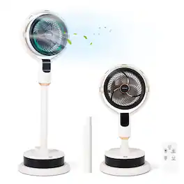 Costway - Misting Pedestal Fan, Air Circulator with 90° Auto Oscillation, Floor Standing Fan - White