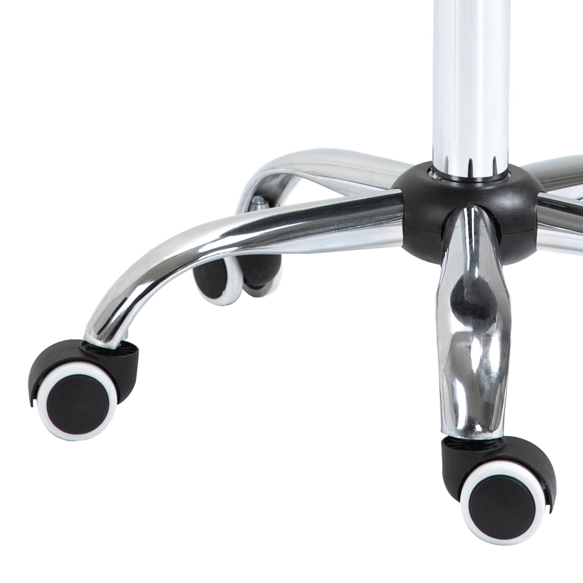 Alt View 8. Homcom - Rolling Saddle Stool PU Leather Hydraulic Spa Stool Height Adjustable Swivel Drafting Salon Chair - Grey.