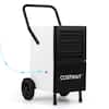 Front. Costway - Costway 189-Pint Dehumidifier with Built-in Pump, Drain Hose & Wheels White + Black 7500 Sq. ft Coverage Area - White,Black.