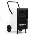 Front. Costway - Costway 189-Pint Dehumidifier with Built-in Pump, Drain Hose & Wheels White + Black 7500 Sq. ft Coverage Area - White,Black.