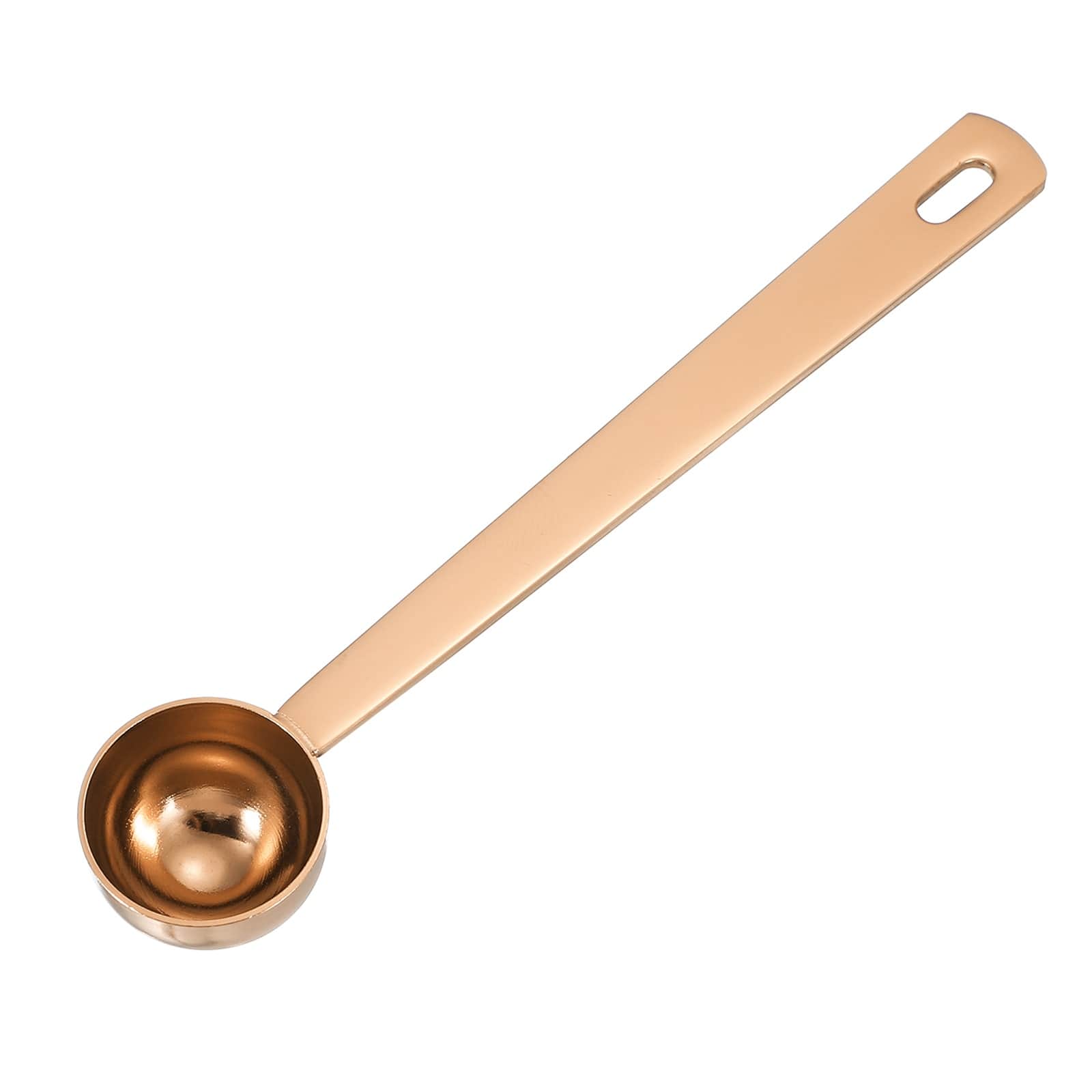 Unique Bargains - Measuring Spoon, 5ml Long Handle Table Scoop Teaspoon for Coffee Tea Sugar Cooking Baking - Rose Gold price history on PriceWatchPro