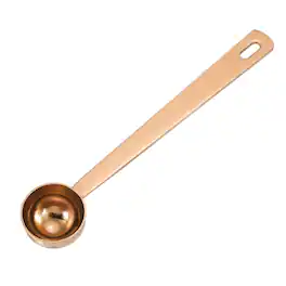 Unique Bargains - Measuring Spoon, 5ml Long Handle Table Scoop Teaspoon for Coffee Tea Sugar Cooking Baking - Rose Gold
