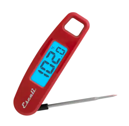 Front. Escali - Compact Folding Digital Thermometer, Red - Red.