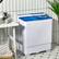 Angle. Costway - 26 lb. Portable Semi-Automatic Washing Machine with Built-in Drain Pump - Blue and White.