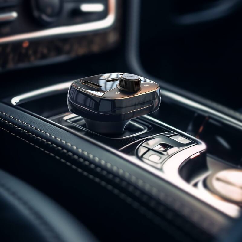 Angle. Mybat Pro - Mybat Pro S-15 FM Transmitter & Car Charger - Black - Black.