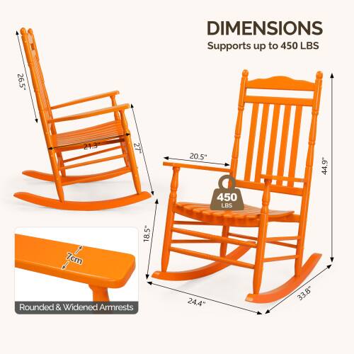 DIMENSIONS  
Supports up to 450 LBS  
26.5"  
21.3"  
27"  
20.5"  
44.9"  
450 LBS  
7cm  
18.5"  
Rounded & Widened Armrests  
24.4"  
33.8"