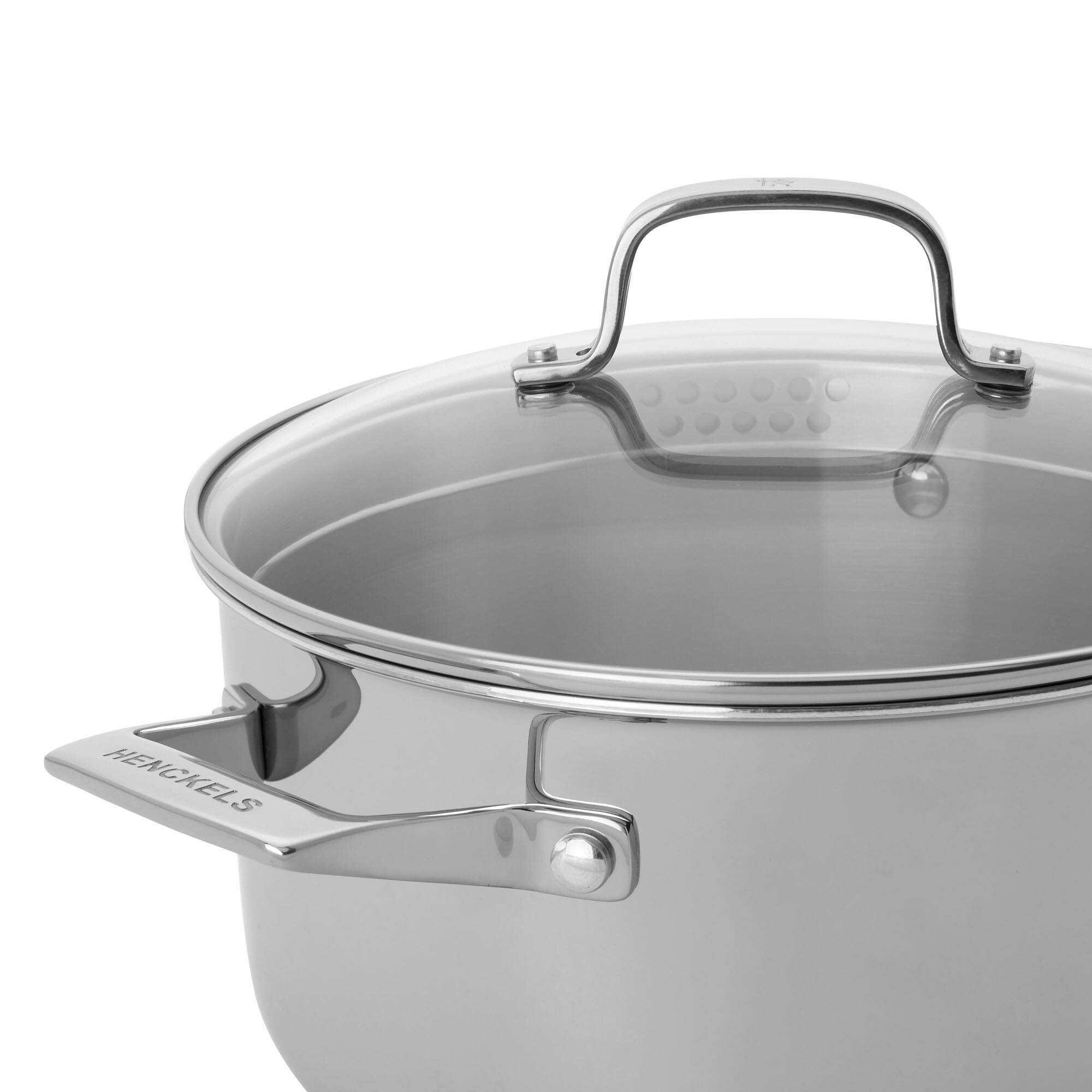 Alt View 3. Henckels - Henckels Clad H3 6-qt Stainless Steel Dutch Oven with Lid - Stainless Steel.