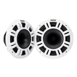 KICKER - KMXL8 8" Marine Horn-Loaded Coaxial Speakers - Pair - White