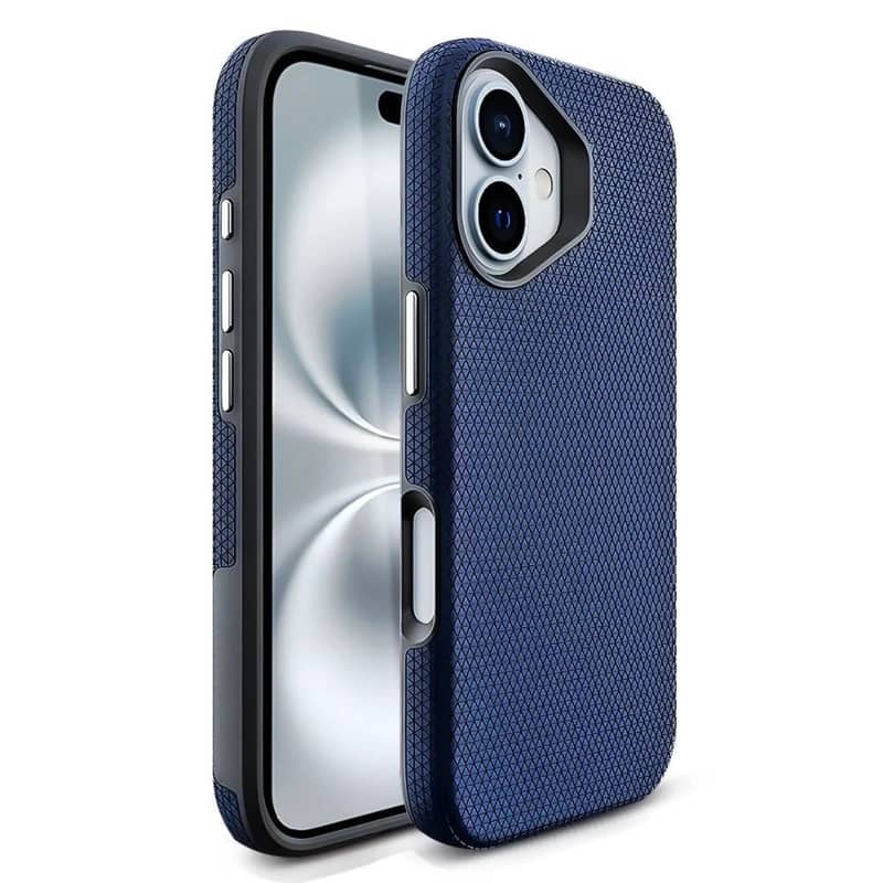 Entronix - Rugged Shockproof Case for iPhone 17 - Anti-Slip Protection - Navy Blue