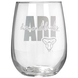 Great American Products - Arizona Diamondbacks Etched 17oz. City Stemless Wine Glass - Multicolor