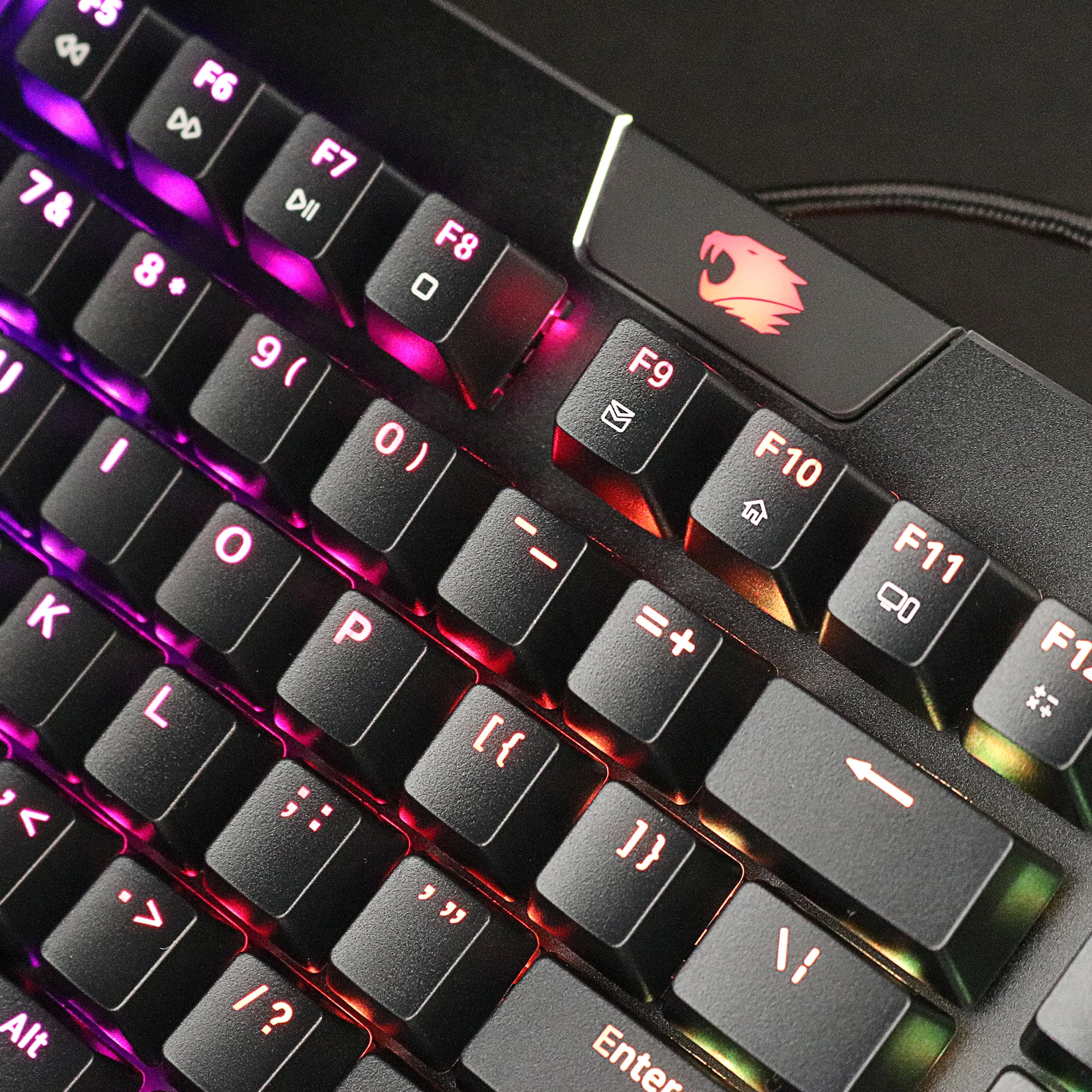 Alt View Zoom 13. iBUYPOWER - MEK 4 - Full-size Wired RGB Mechanical Tactile Brown Switch Gaming Keyboard with Custom Lighting - Black.