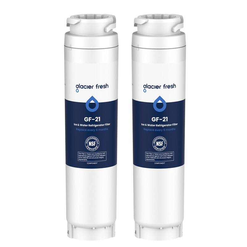 glacier fresh  
GF-21  
Ice & Water Refrigerator Filter  
Replace every 6 months  

NSF CERTIFIED  

COMPONENT