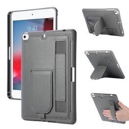 Dteck - Shockproof Case for Apple iPad mini (5th Generation) 2019 with Hand Strap and Kickstand, PU Leather TPU Protective Cover - Gary