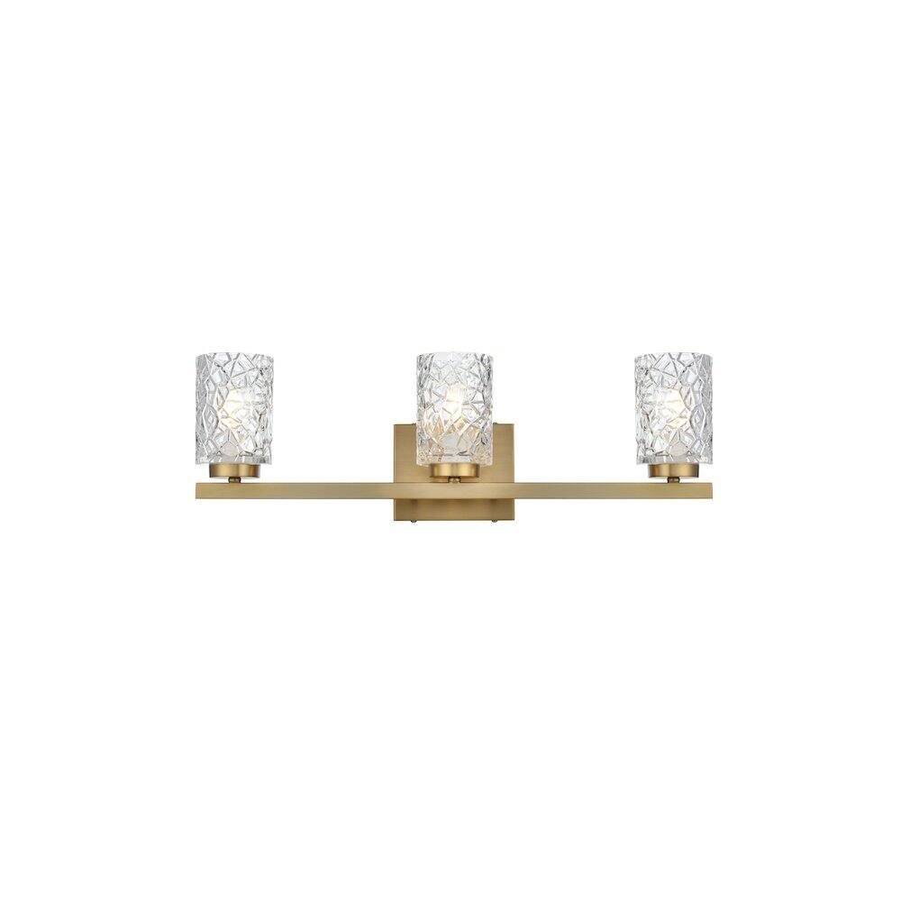 Back. Living District - Cassie 24 inch Wall Sconce in Satin Gold - Satin Gold And Clear.