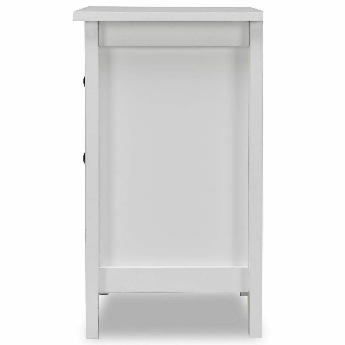 Alt View 20. Costway - 2PCS Nightstand End Beside Table Drawers Modern Storage Bedroom Furniture - White.