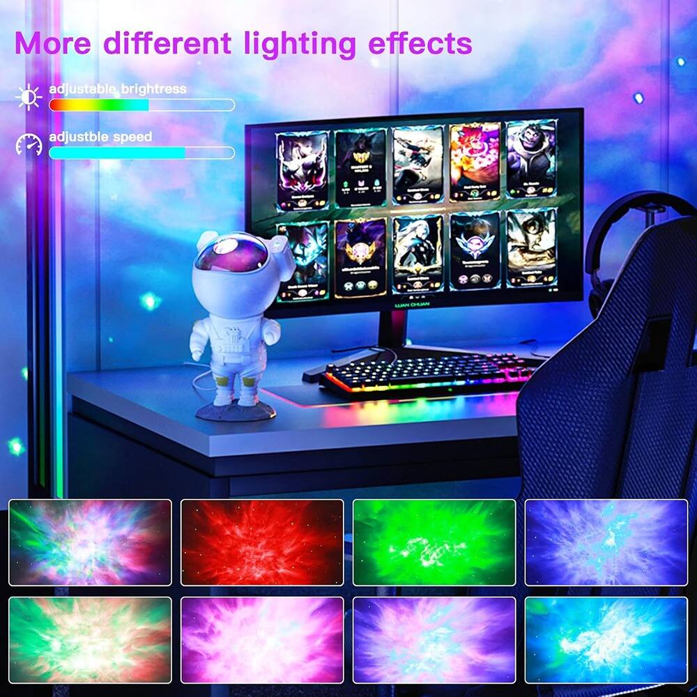 More different lighting effects

- adjustable brightness
- adjustable speed