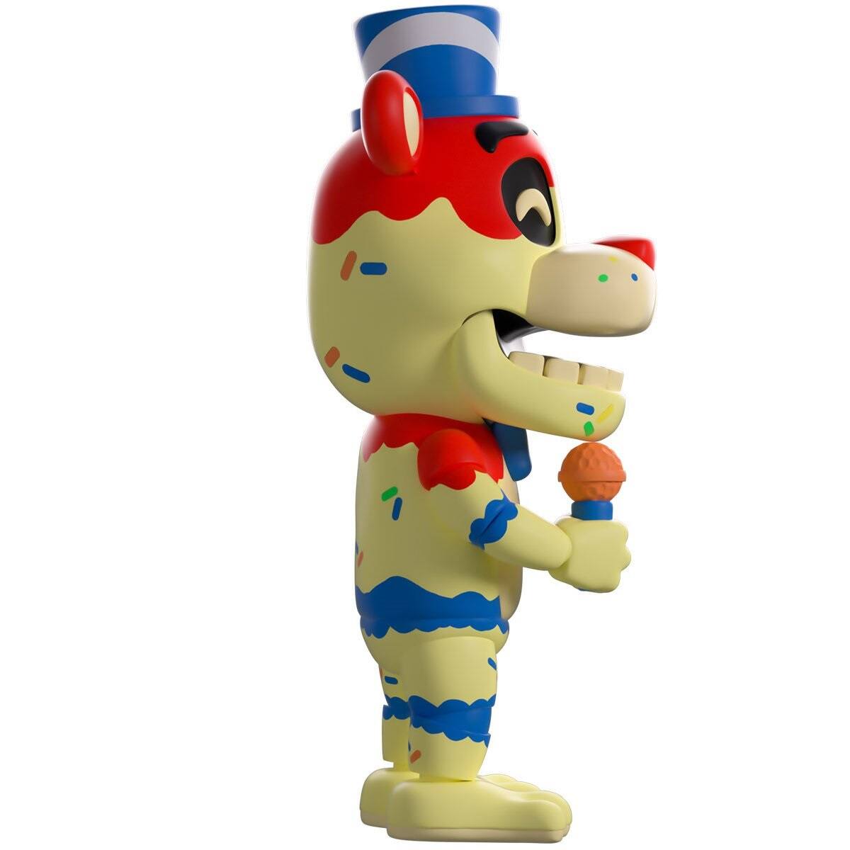 Left. Youtooz - Five Nights at Freddy's Collection Freddy Fazbear Cake Variant Limited Edition Vinyl Figure #77 - Multi-color.
