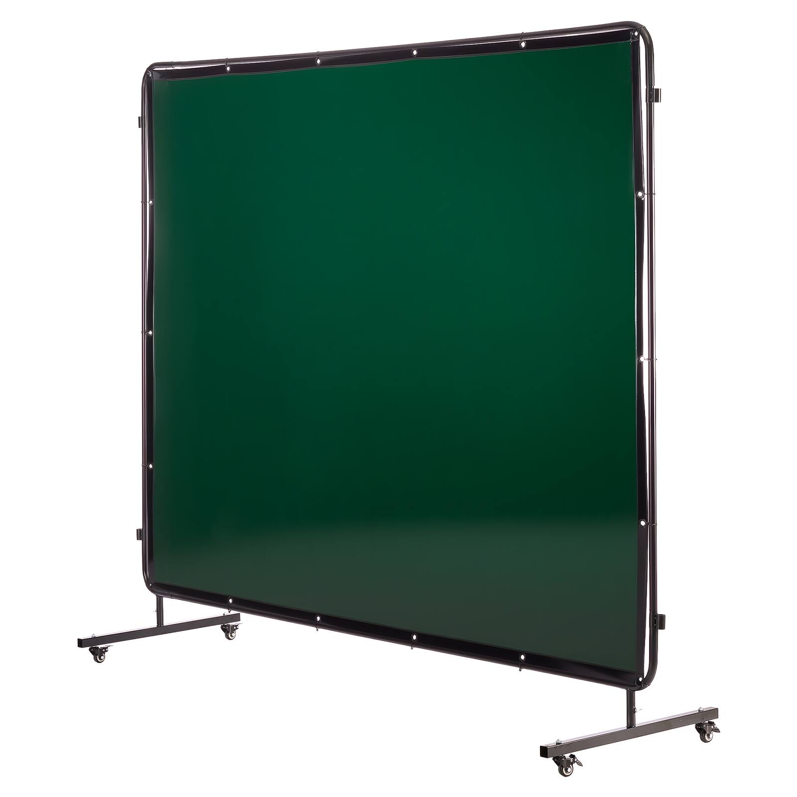 Alt View 5. VEVOR - Welding Screen with Frame, 3-Panel 6 x 8 FT Welding Curtain Screen, Flame-Resistant Vinyl Safety Protection Screens - Dark Green.