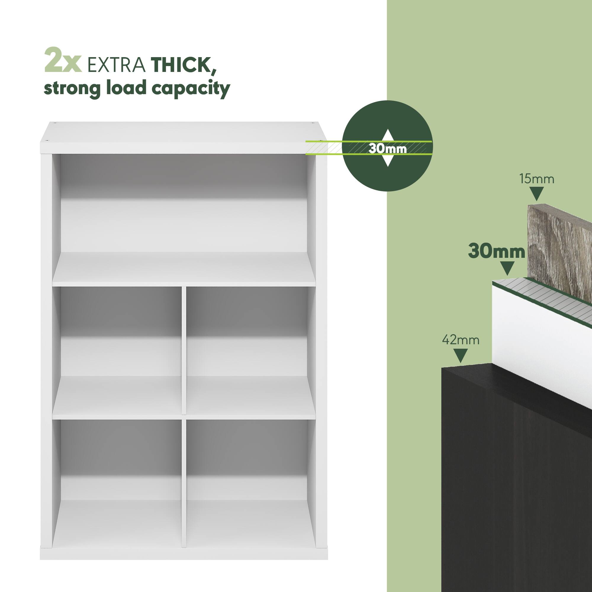 2x EXTRA THICK, strong load capacity

30mm

15mm

30mm

42mm