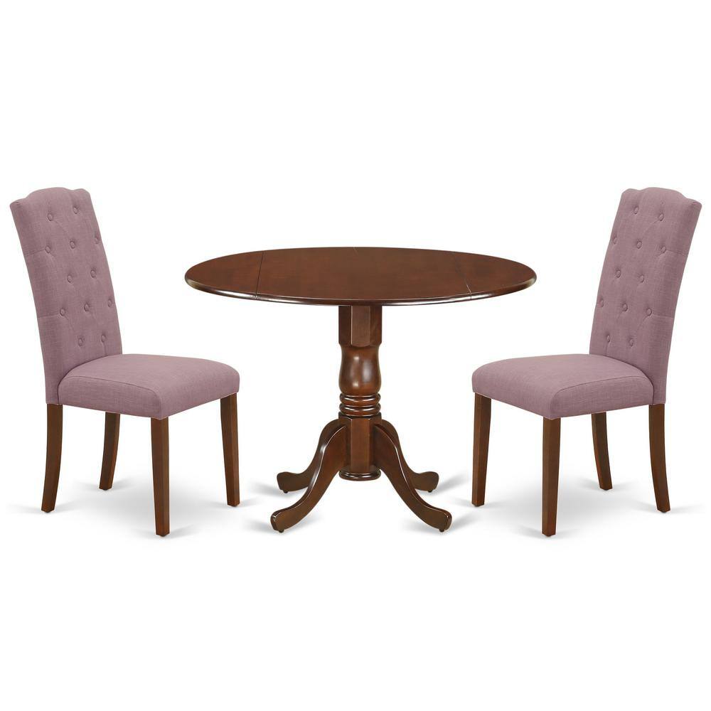 Back. East West Furniture - Dining Room Set Mahogany - Brown.