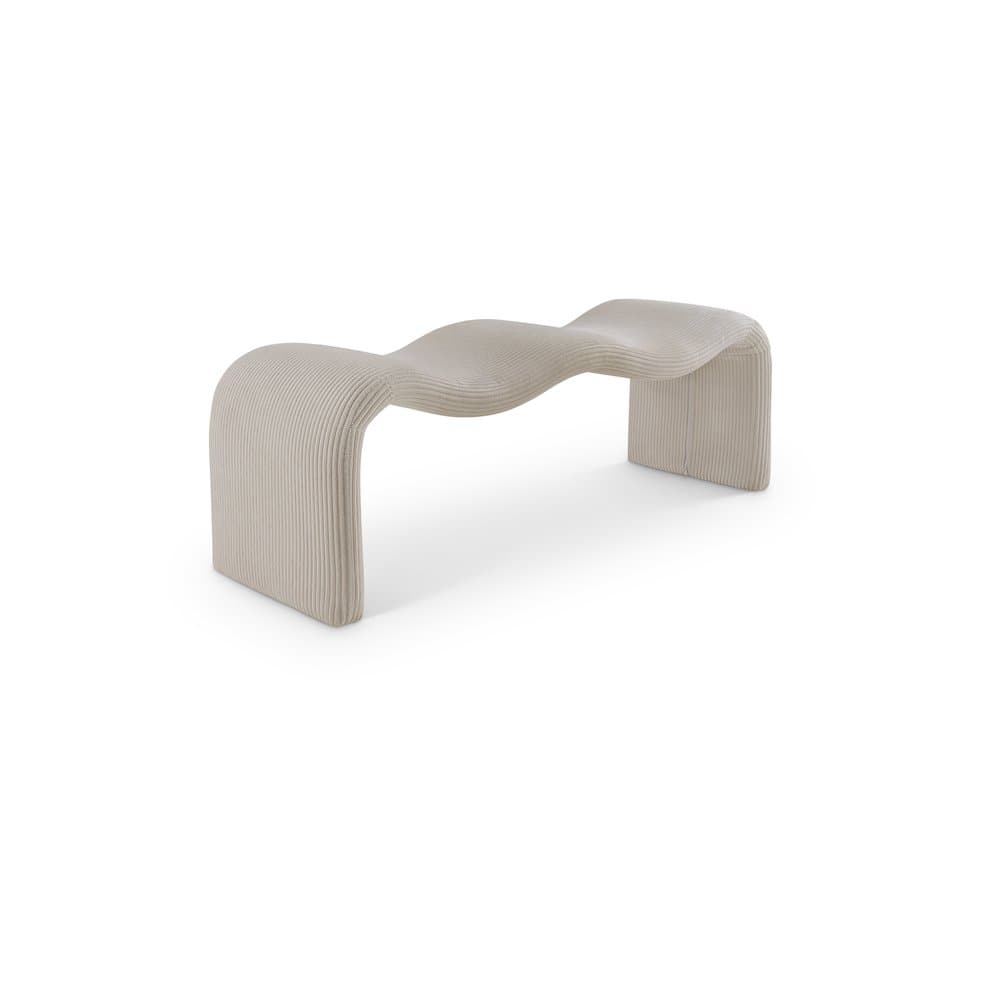 Meridian Furniture - Willow Corduroy Fabric Bench - Beige