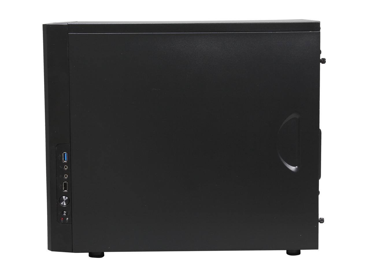 Alt View 5. Fractal Design - Fractal Design Core 1000 Black Micro ATX Mini Tower Computer Case - Black.