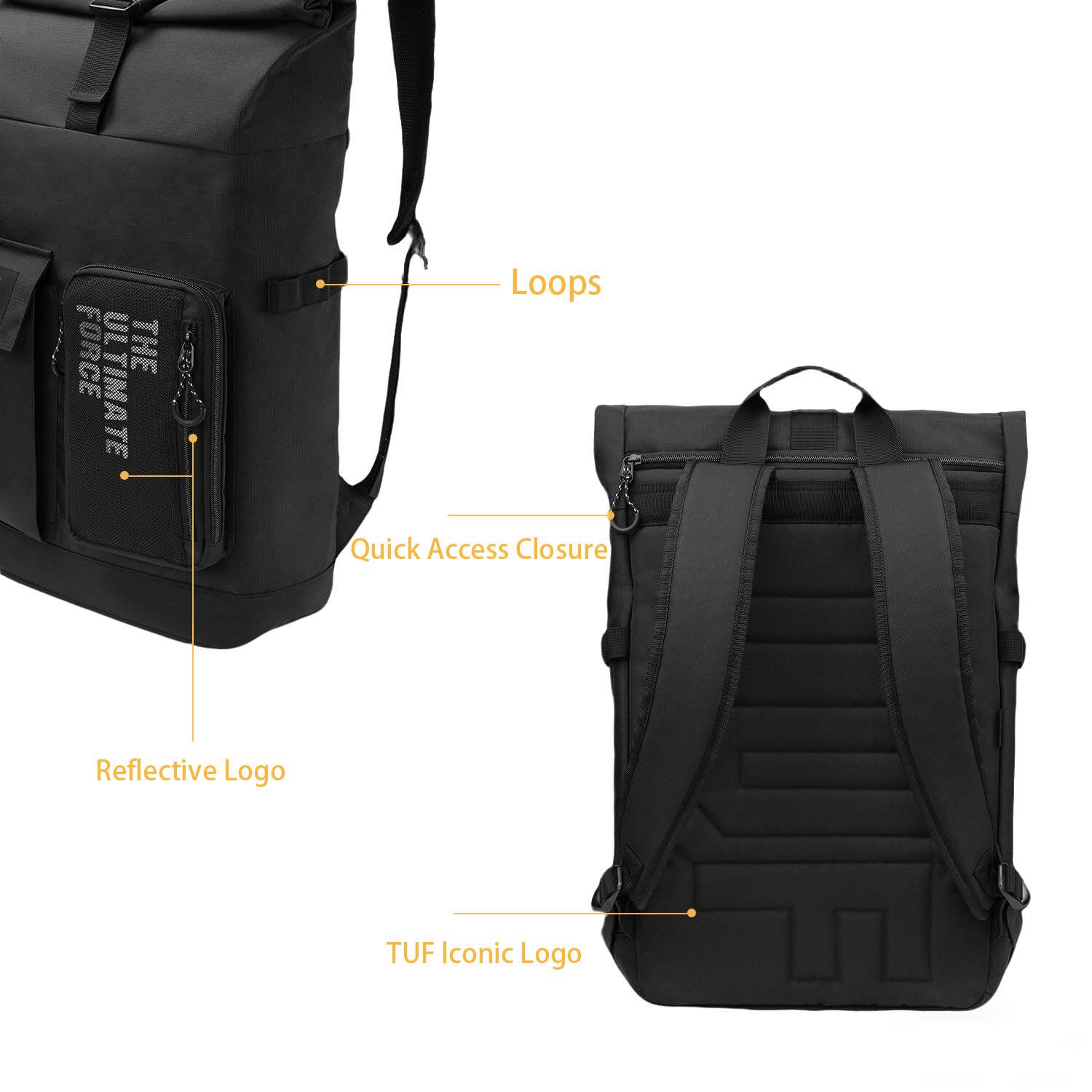 Loops  
Quick Access Closure  
Reflective Logo  
TUF Iconic Logo