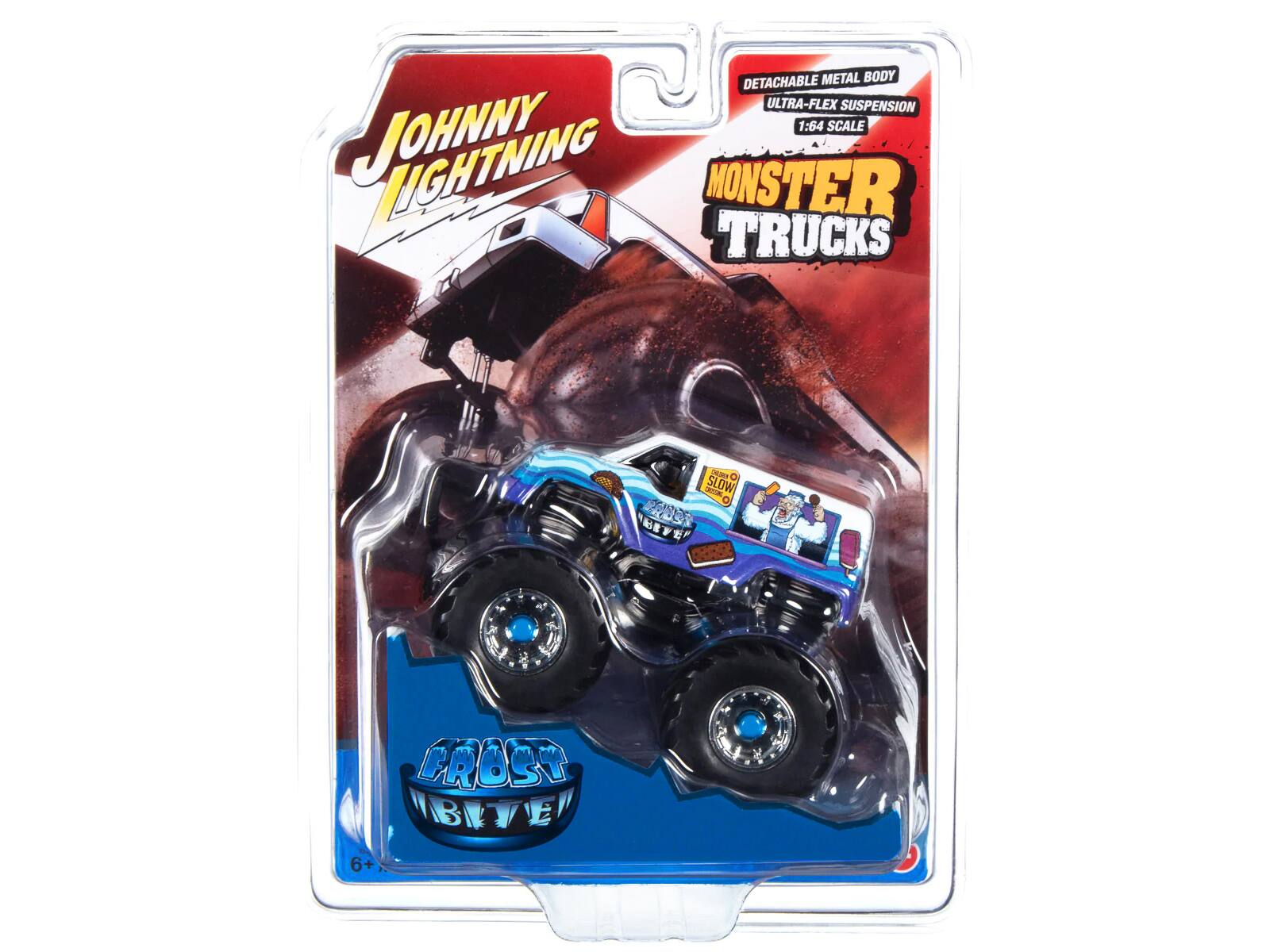 Johnny Lightning - "Frost Bite" Monster Truck "I Scream You Scream" with Black Wheels "Monster Trucks" Series 1/64 - Multi