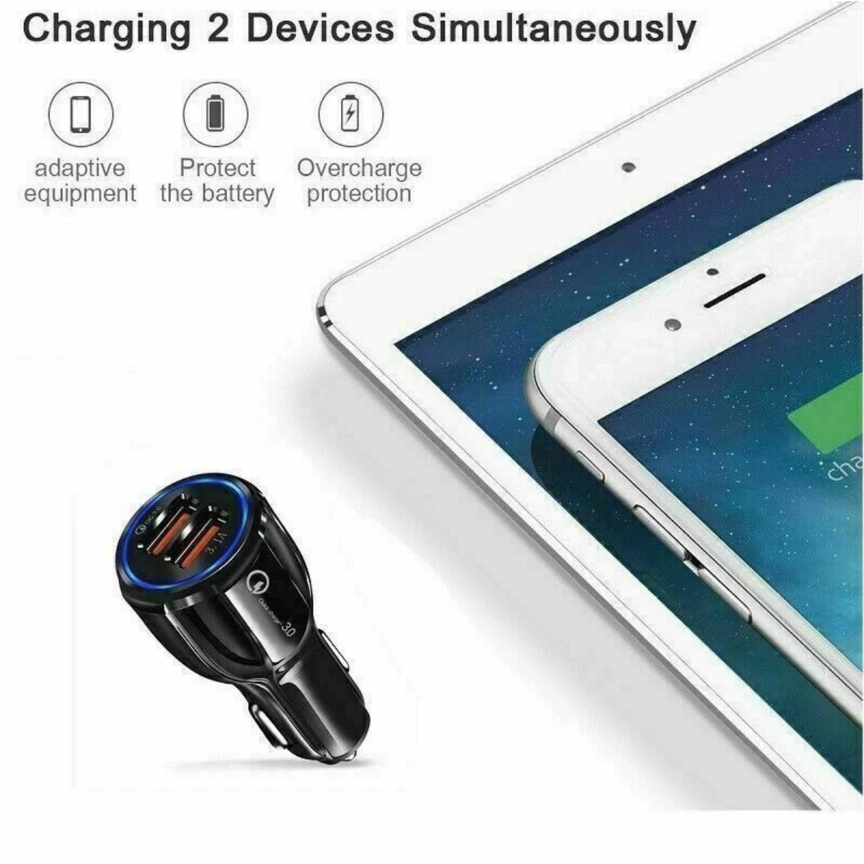 Charging 2 Devices Simultaneously

- adaptive equipment
- Protect the battery
- Overcharge protection