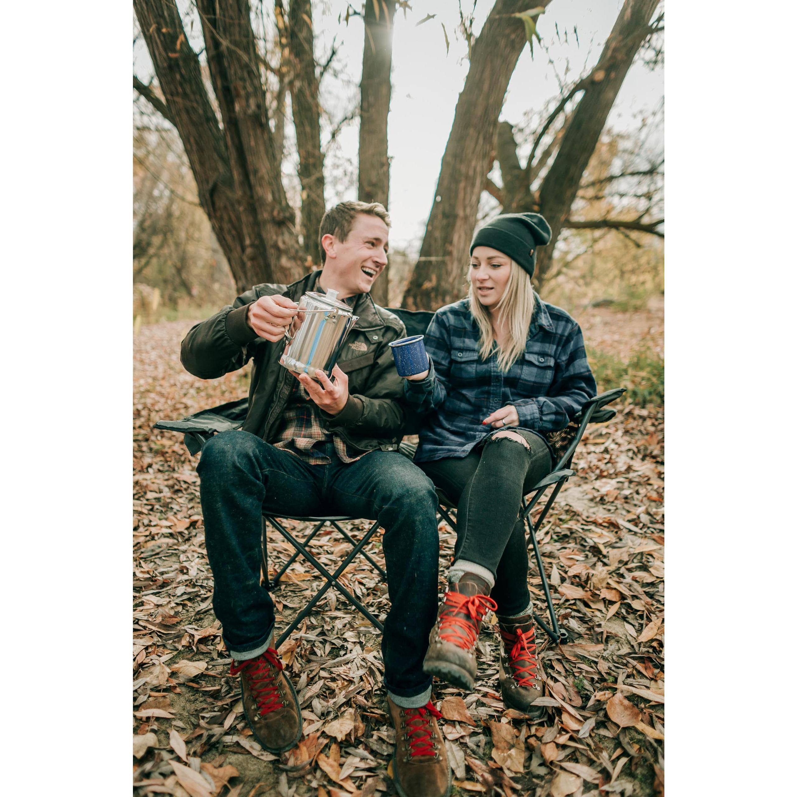Alt View 4. Dapper Styles - Aluminum Percolator Coffee Pot With Wire Handle - 9 Cups-Without Filters.