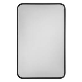 Elegant Decor - Contour Metal Rectangle Mirror 18x30 - Black
