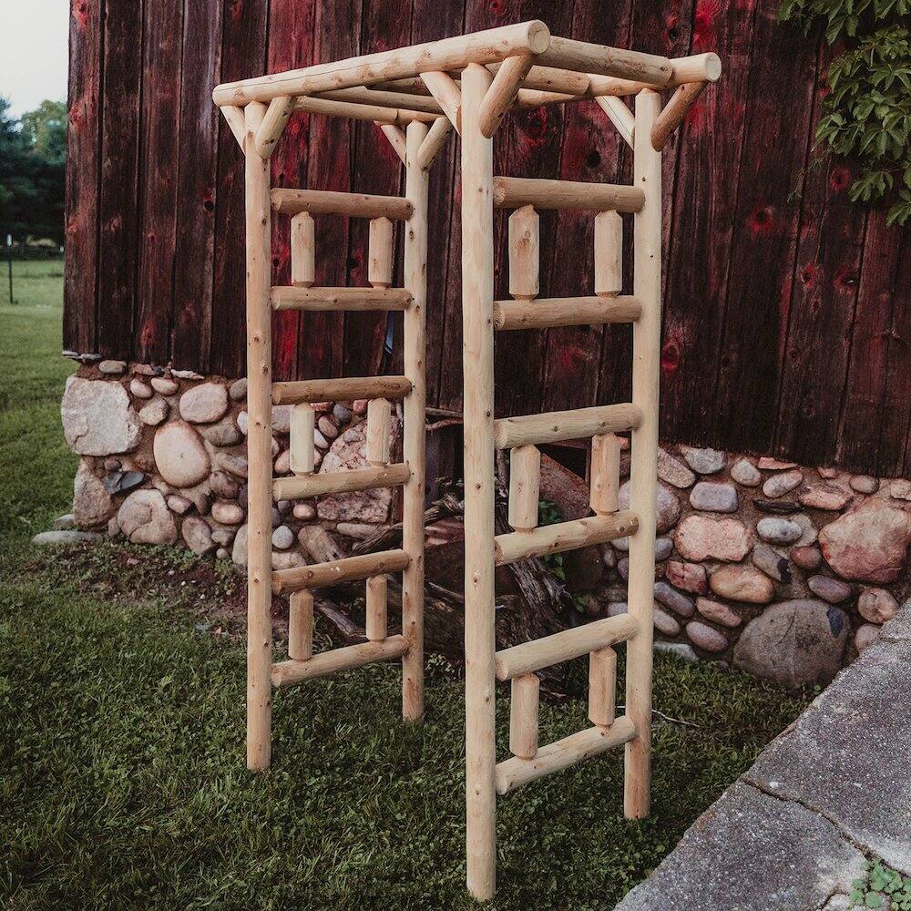 Alt View 1. Contoured Comfort - Small Cedar Log Arbor.